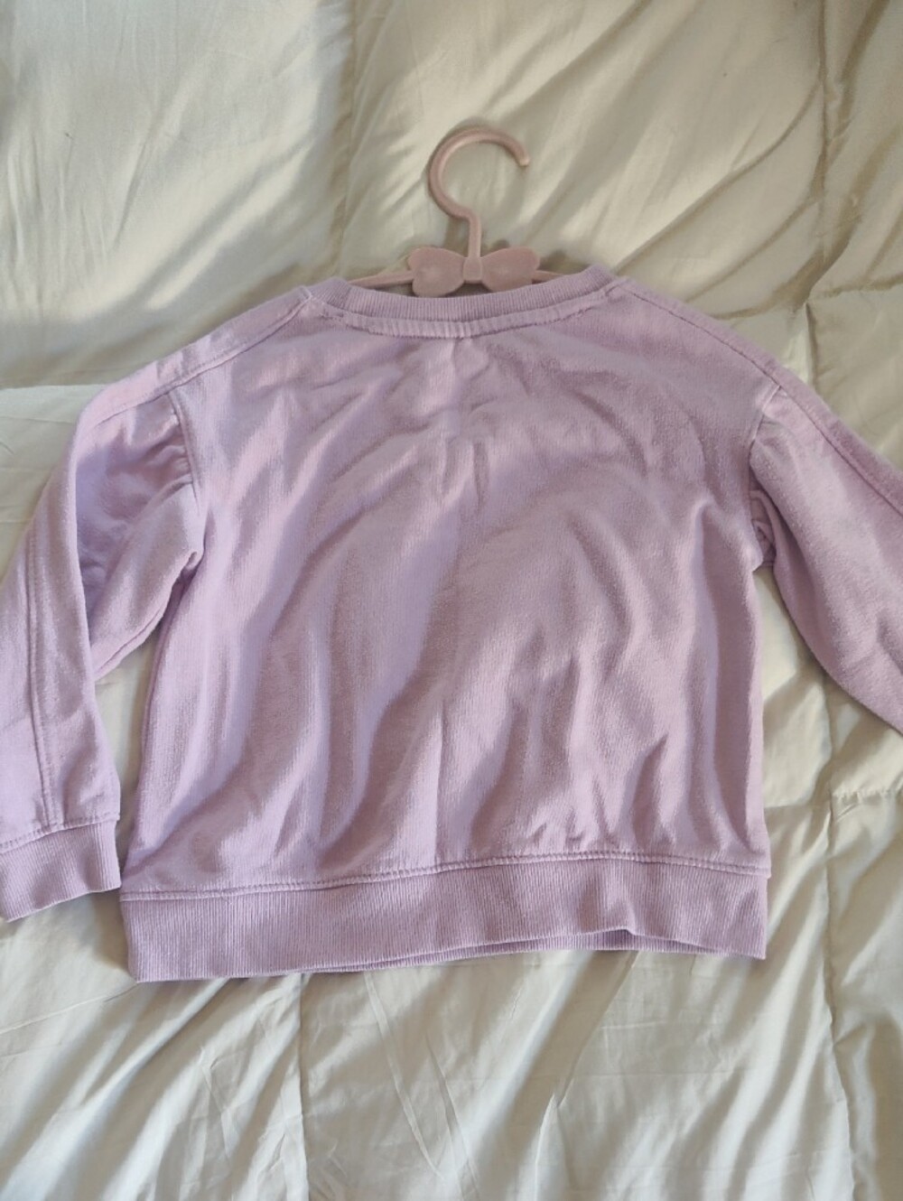 Cat & Jack Lilac Crewneck Sweatshirt with Orange Logo - Picture 3 of 3